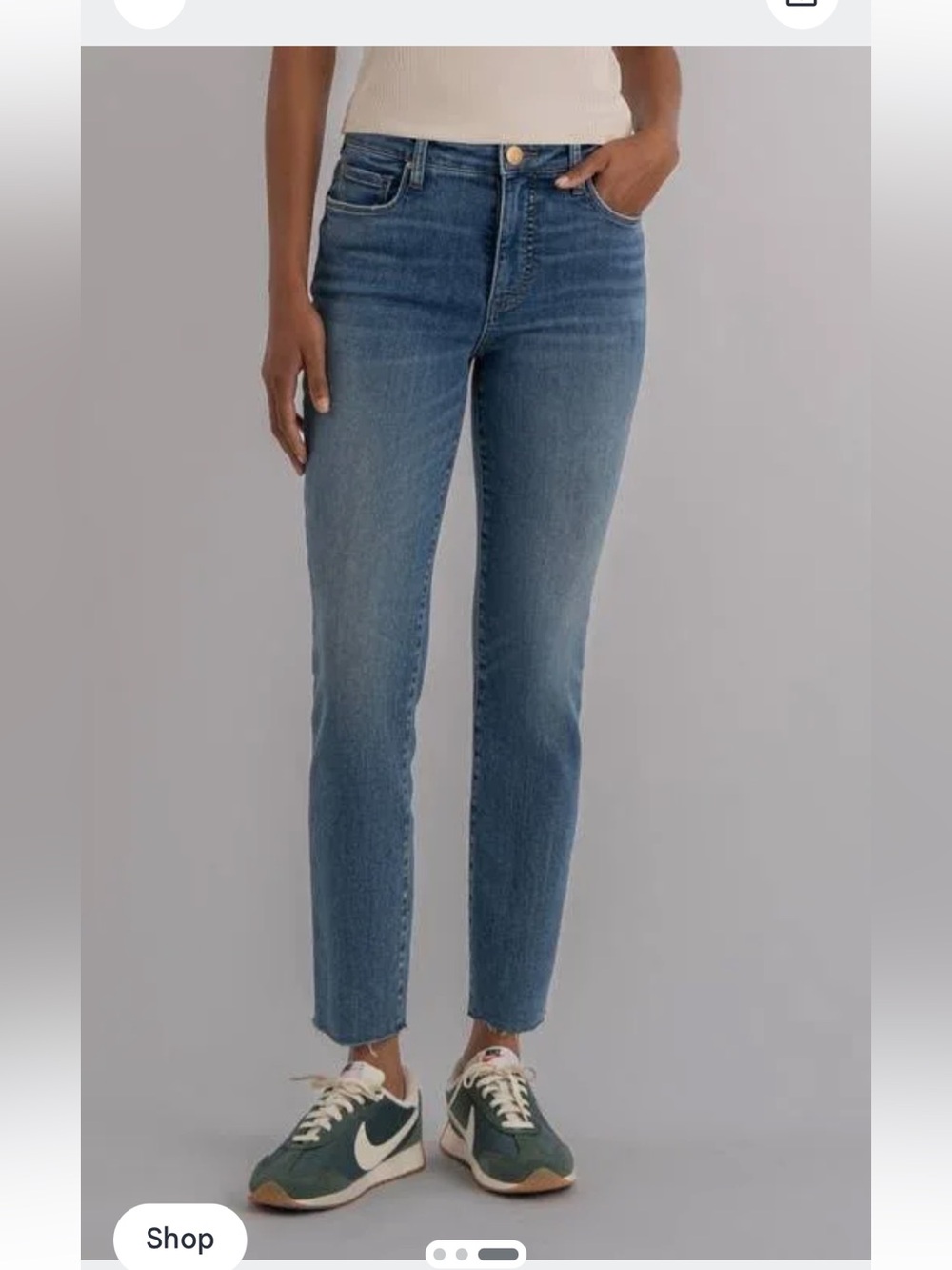👗Kut from the Kloth eomen’sStraight Jeans - Medium Blue Wash